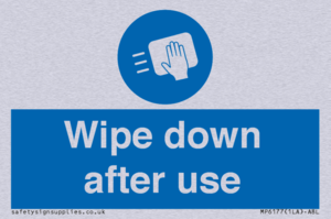 Wipe down after use